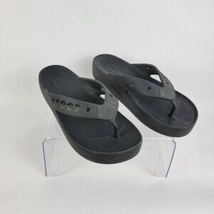 Crocs Via Collection Sandals Women's 8 Flip Flop‎ Waterproof Thong Comfort Slide